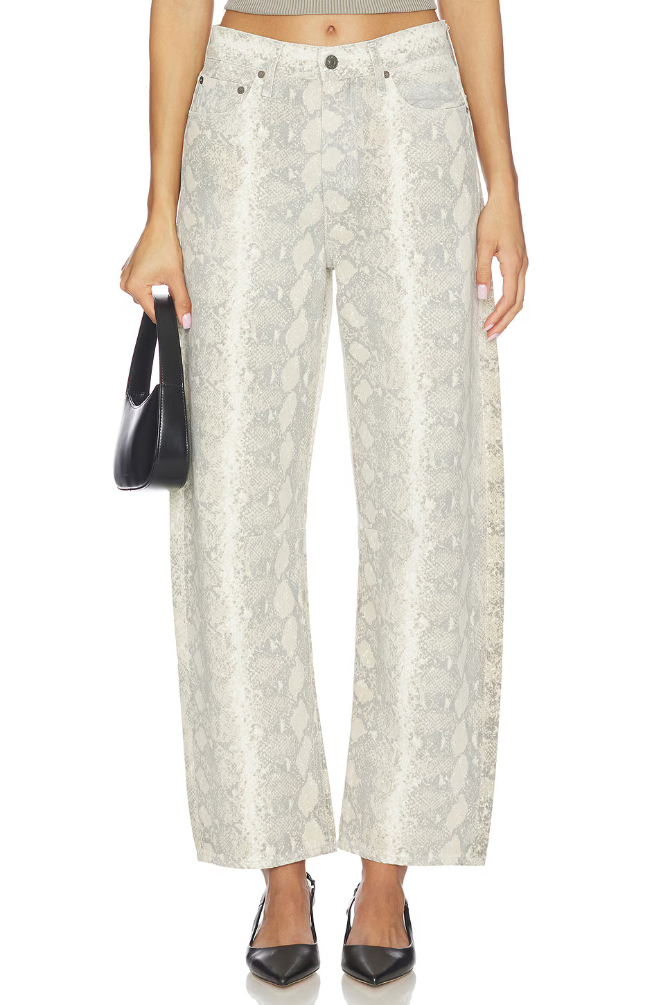 Miro High Waist Relaxed Barrel- Python