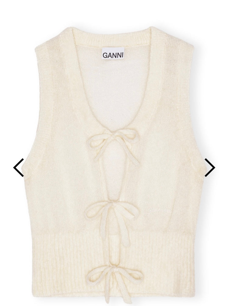 Light Mohair Tie String Vest
