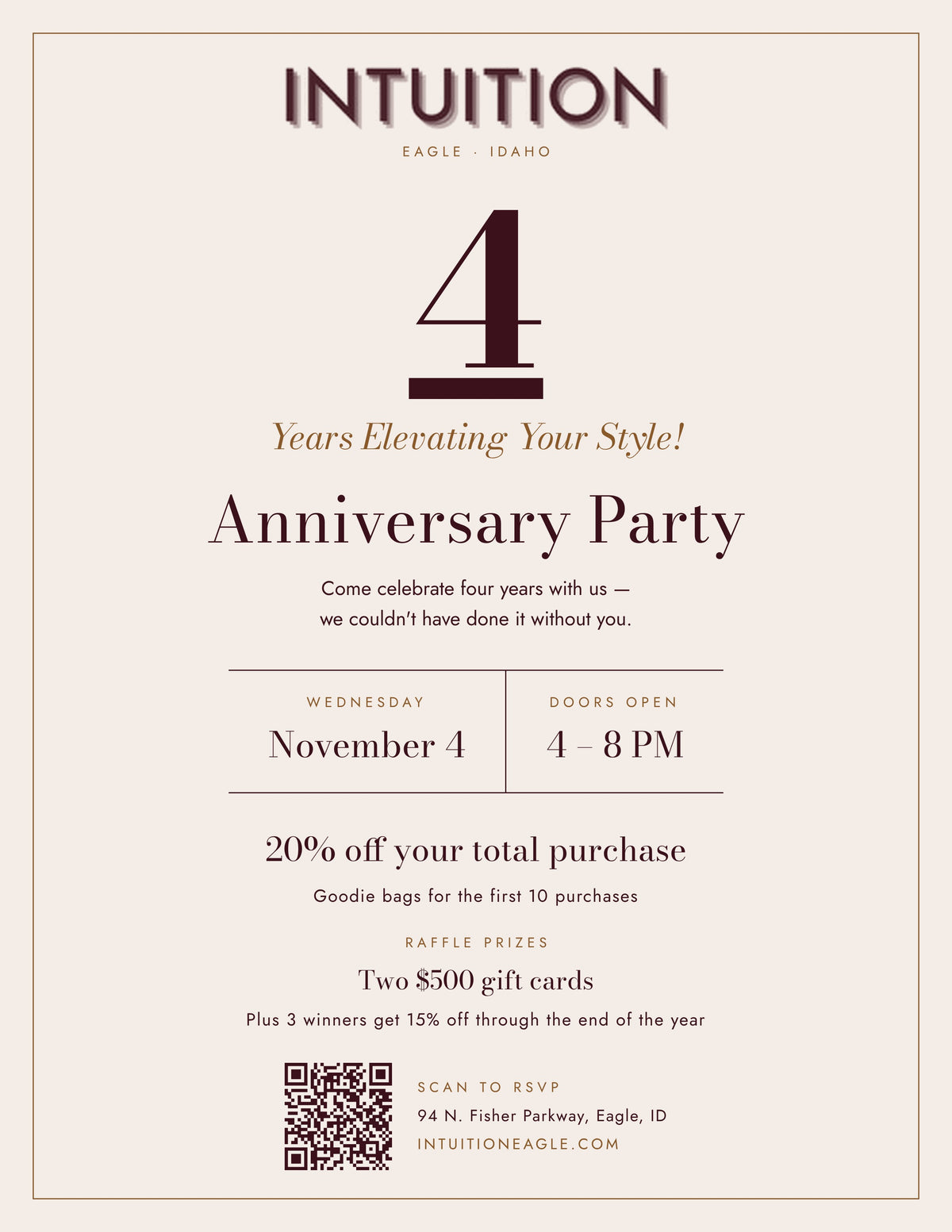4th Anniversary Party RSVP