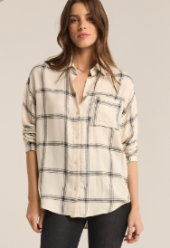 ZS RIVER PLAID BUTTON UP