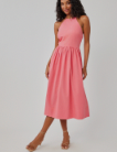 BD FITTED MIDI HALTER DRESS