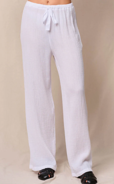GAUZE DRAWSTRING PANT