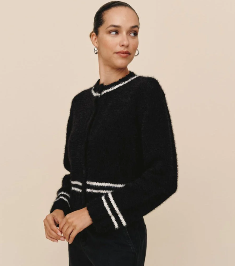 BD CONTRAST STRIPE CARDIGAN