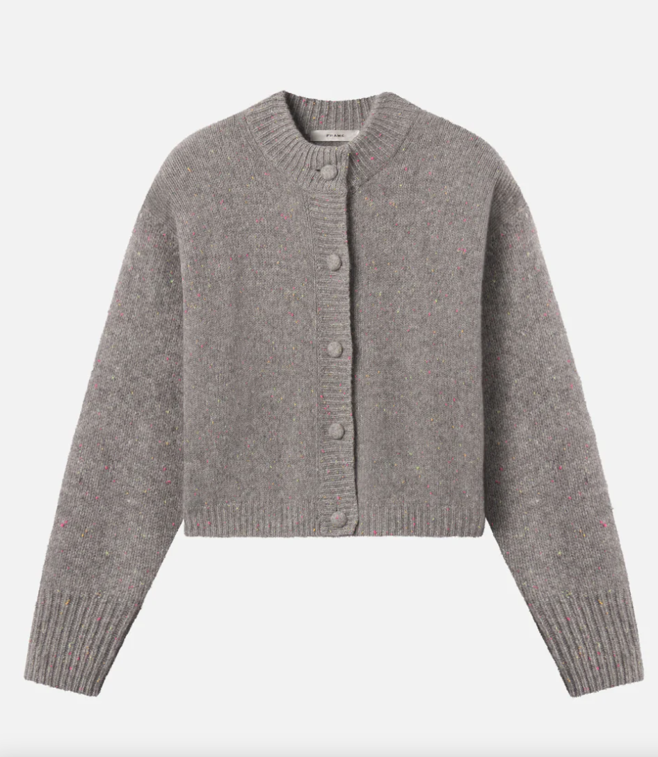 FRAME CASHMERE FLECK CARDI