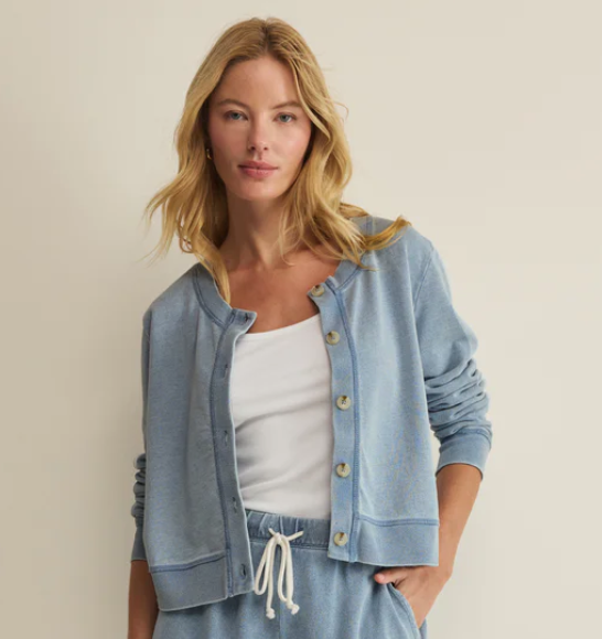 ZS DAILY KNIT DENIM CARDIGAN