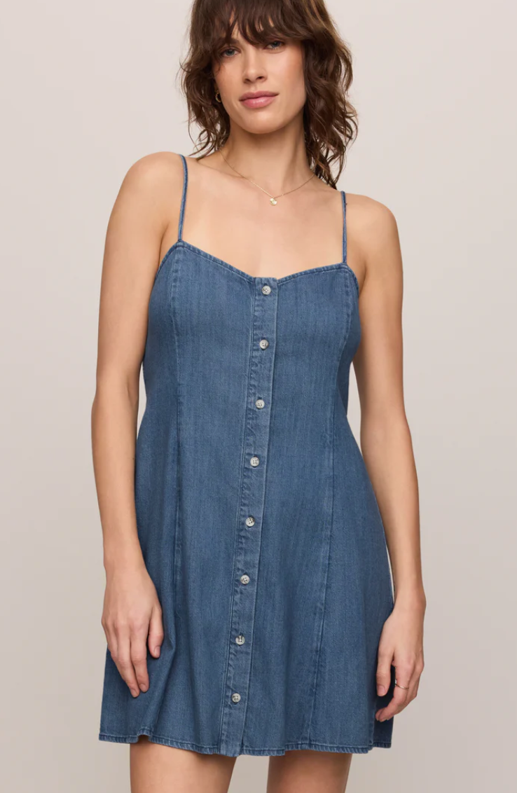 ZS ANGEL EYES DENIM MINI DRESS