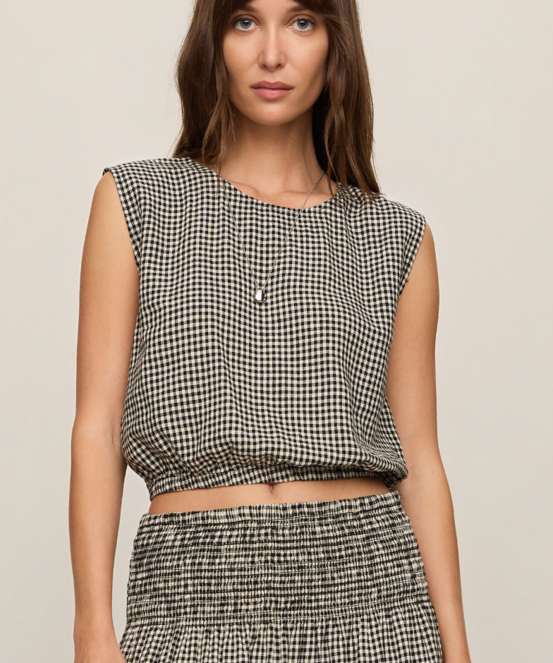 MERIT GINGHAM TOP