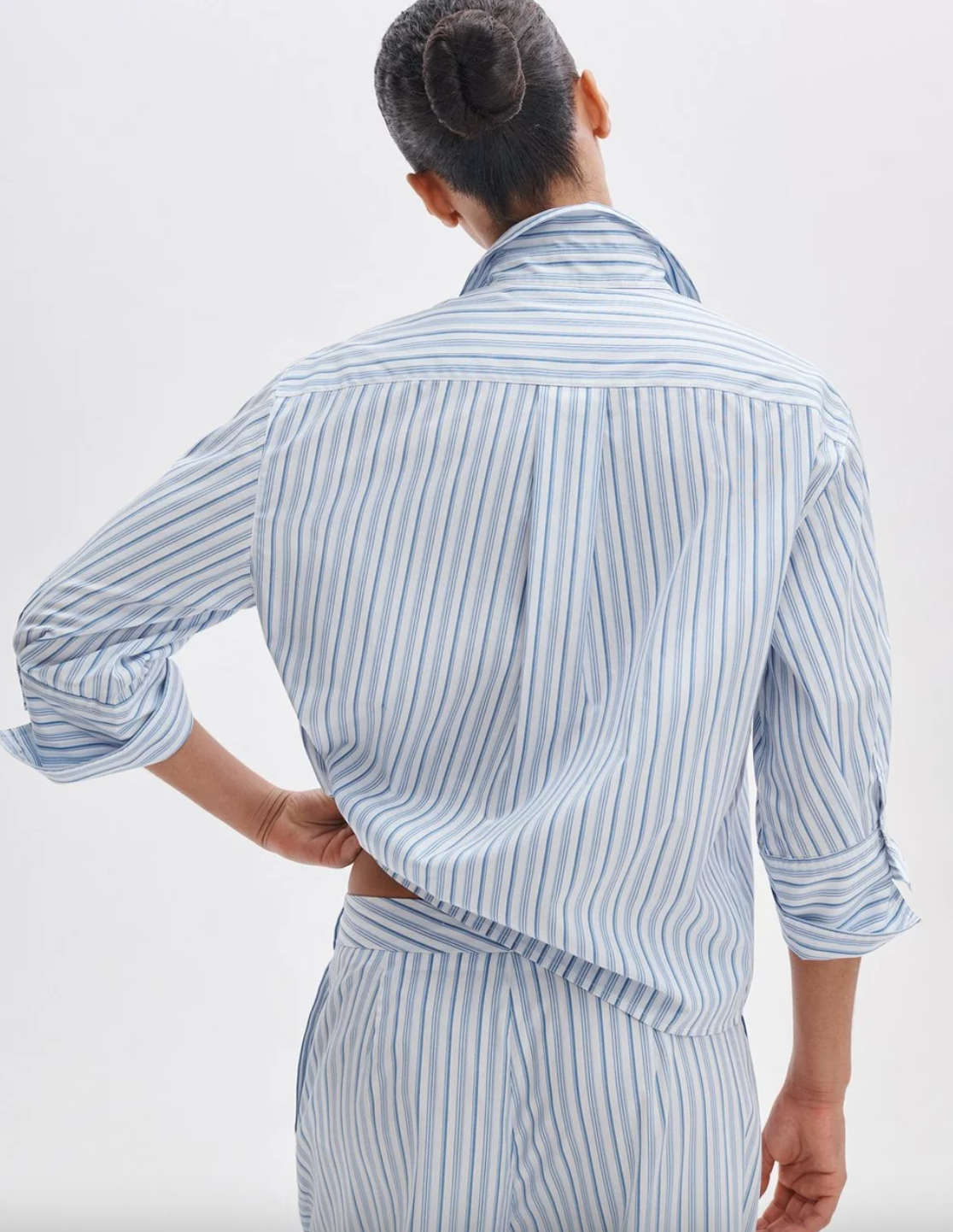 LUCIA STRIPE POPLIN SHIRT