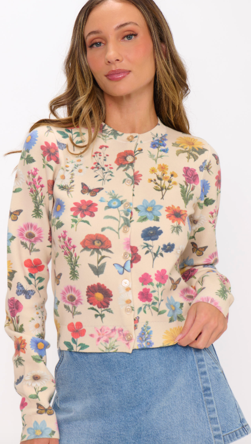 FRENCH FLORAL CARDIGAN