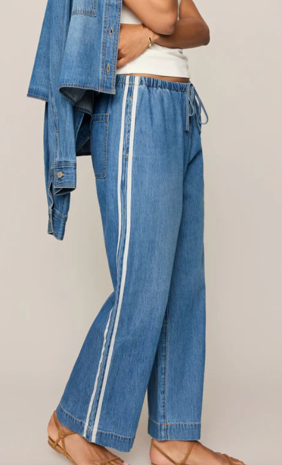 THE SIDELINES DENIM TRACK PANT