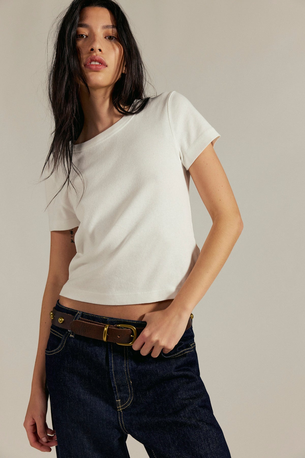 WTF Atlas Crew Tee in Clean Ivory