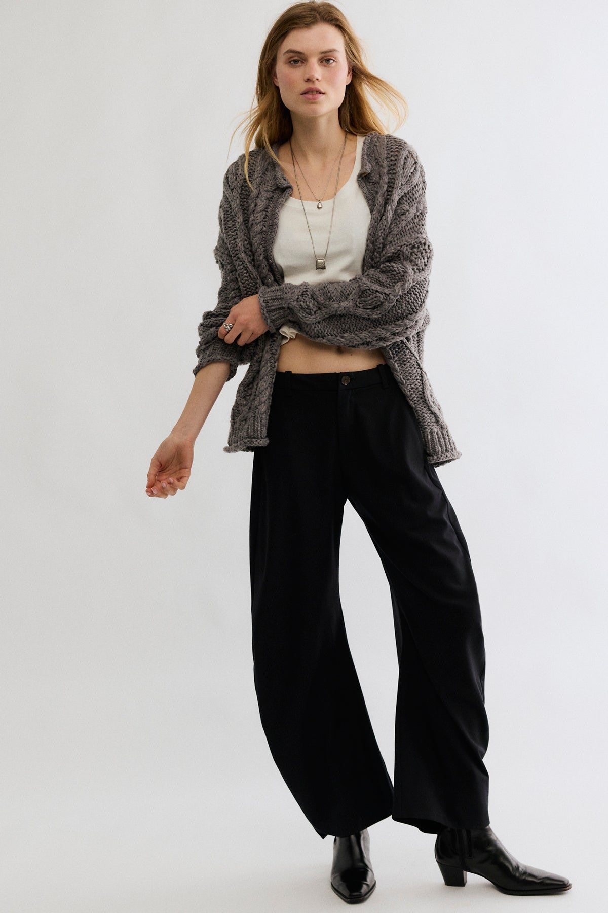 Opal Cardigan in Steel Grey