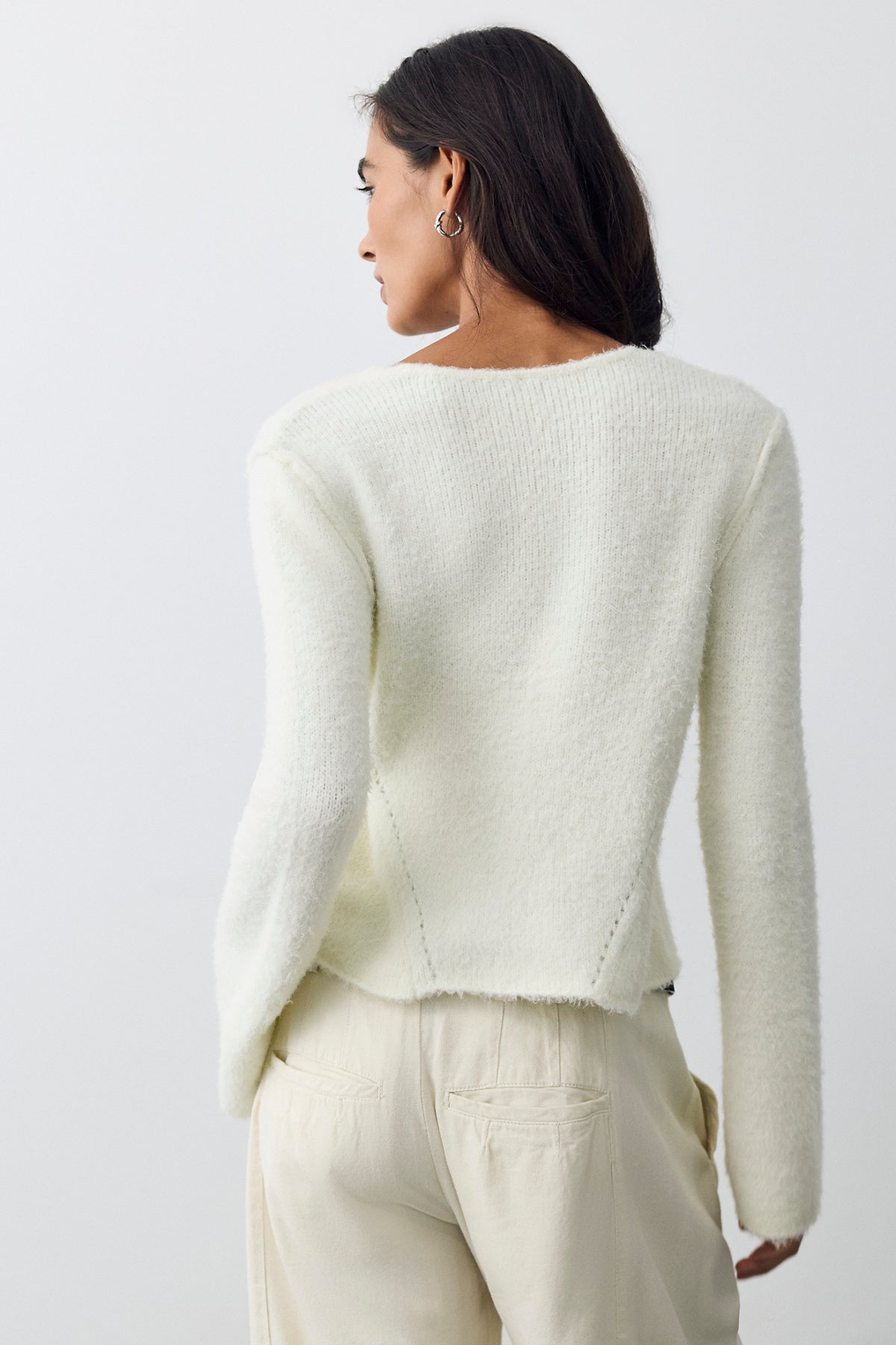 Snowfall Wrap Sweater in Snow Mint Combo