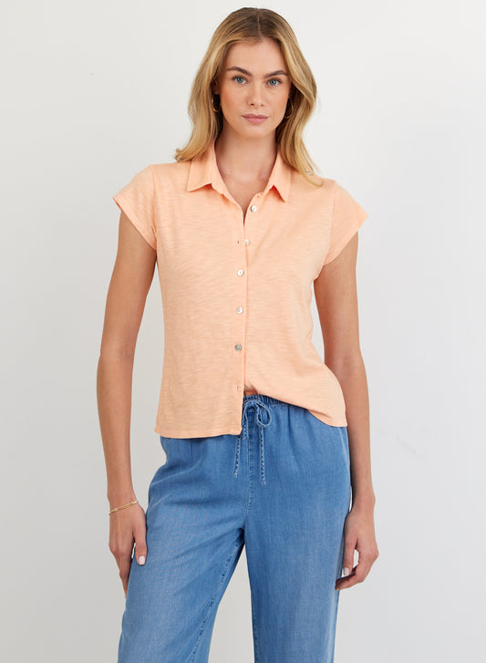 B4897-G55-302 - CAP SLEEVE BUTTON DOWN