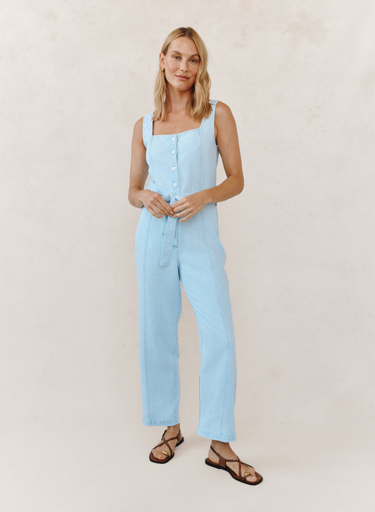 B6201-F85-616 - SQUARE NECK JUMPSUIT