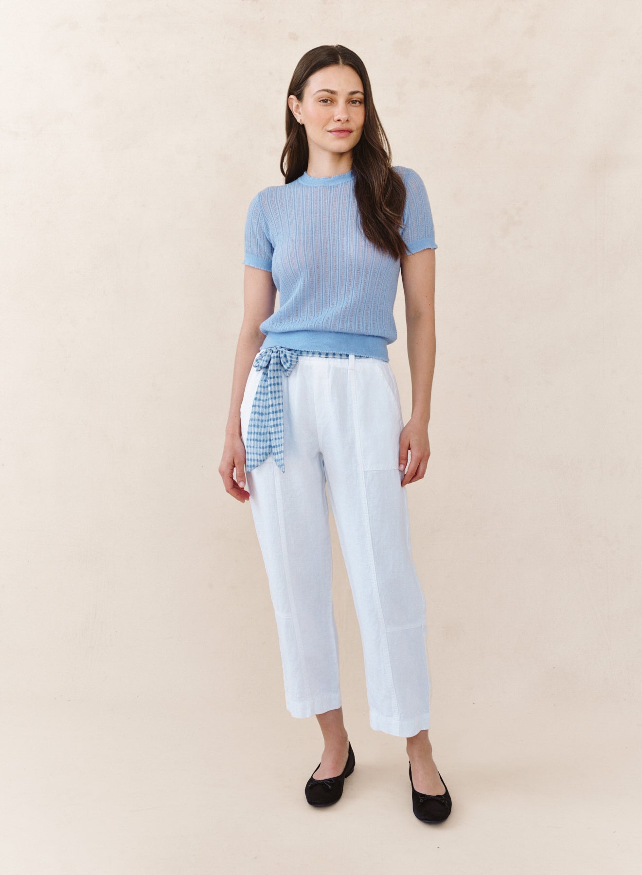 B2650-K85-304 - SHORT SLEEVE SWEATER TOP