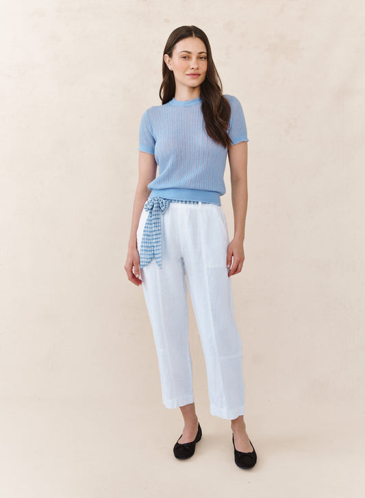 B2650-K85-304 - SHORT SLEEVE SWEATER TOP