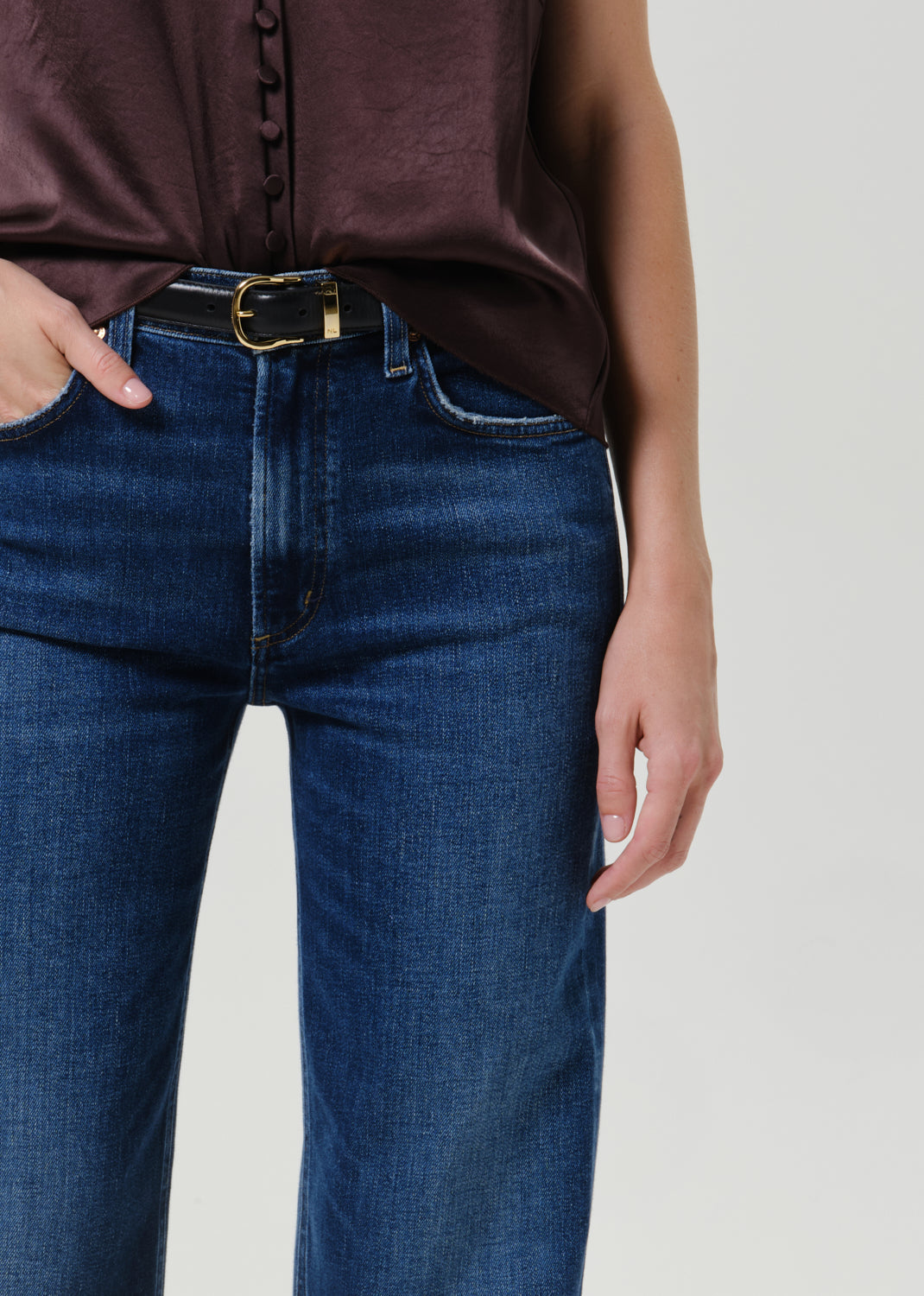 Palma Straight Long Clean Hem in Boulevard - detail