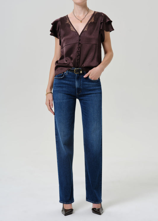 Palma Straight Long Clean Hem in Boulevard - front