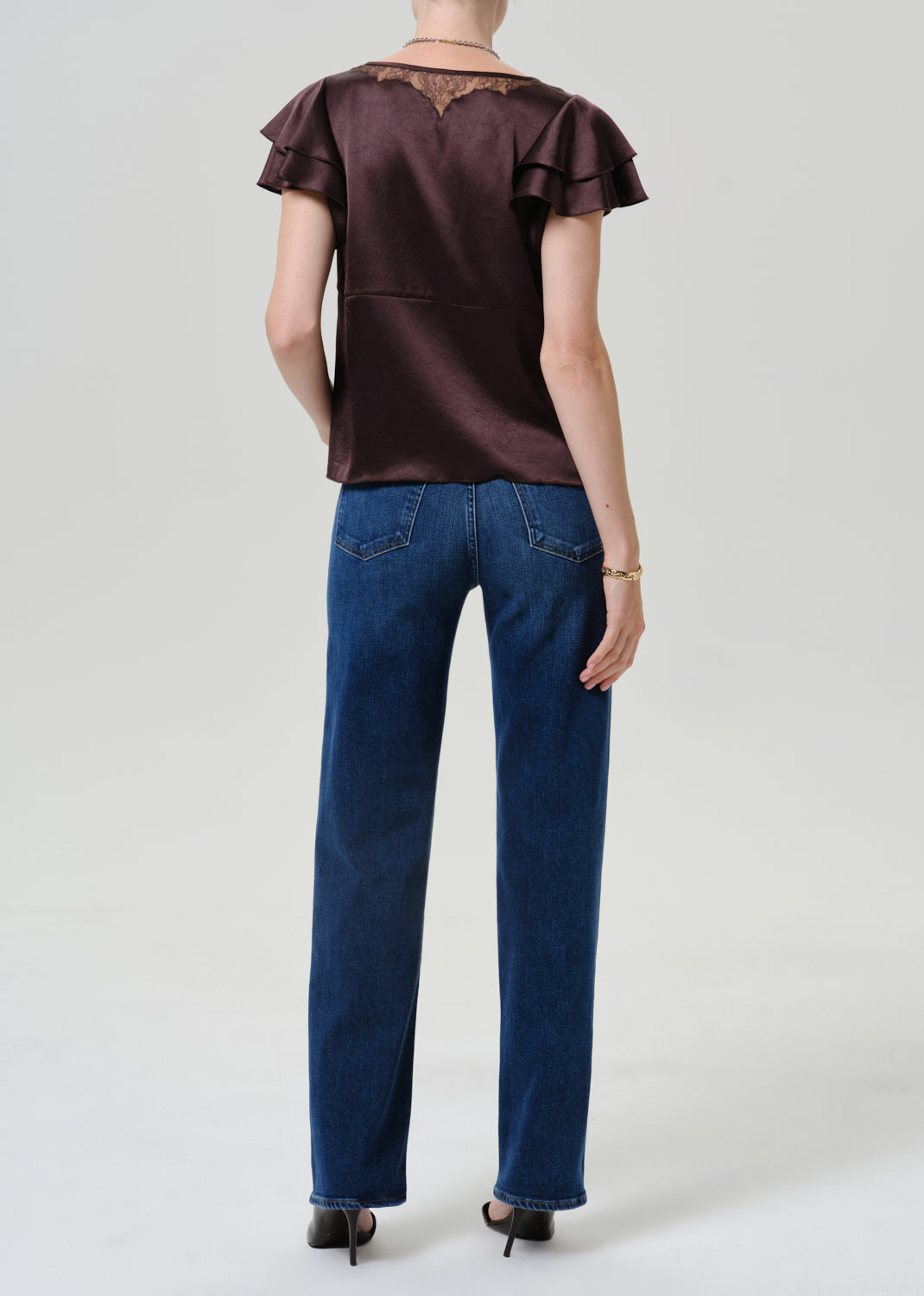 Palma Straight Long Clean Hem in Boulevard - back