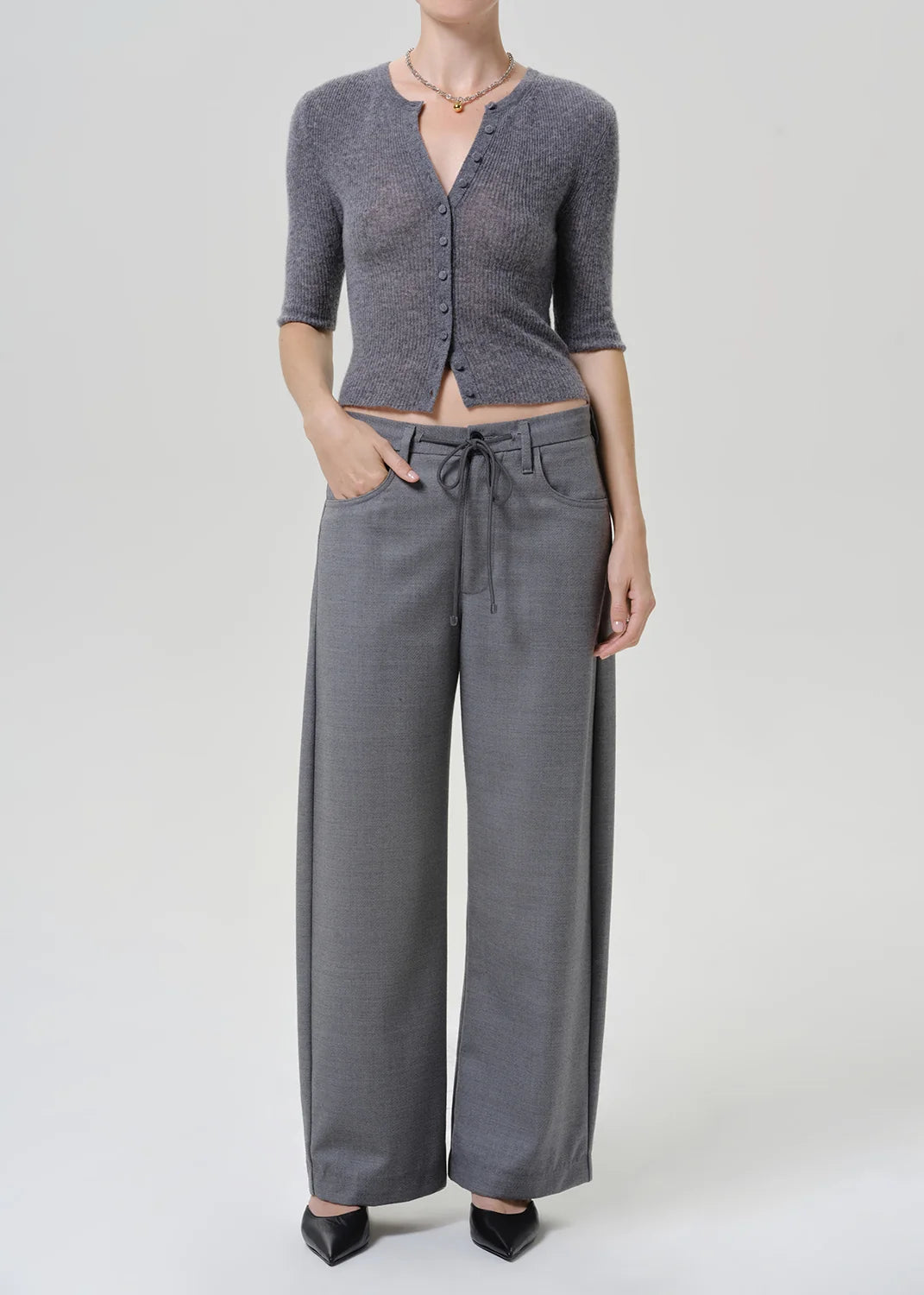 Brynn Drawstring Italian Virgin Wool Trouser