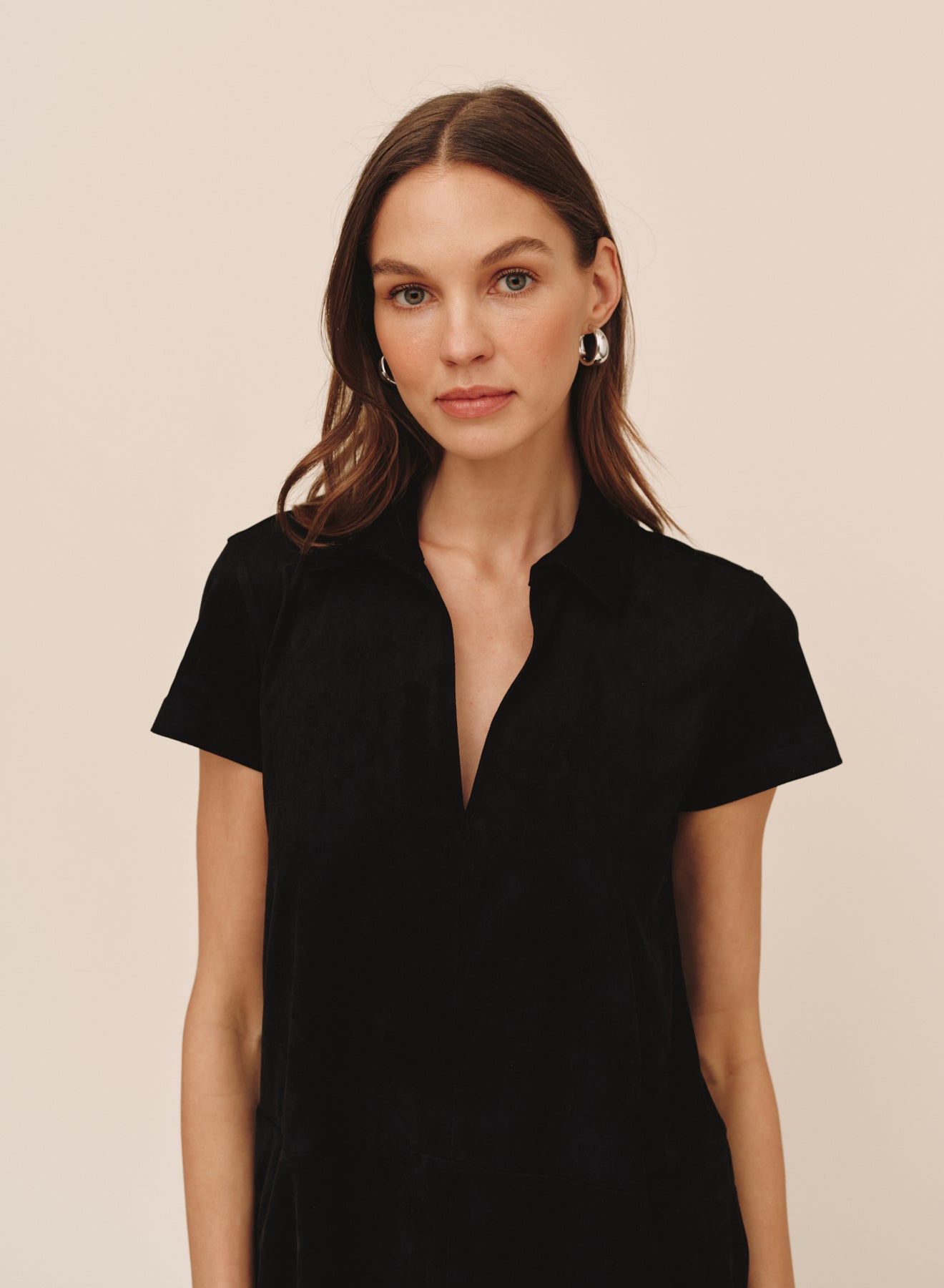 B60029-L81-300 - SHORT SLEEVE PULLOVER A-LINE DRESS