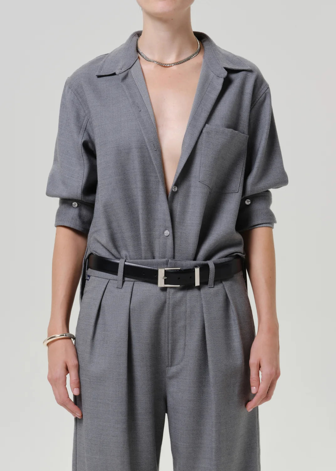 Kayla Shrunken Italian Virgin Wool Shirt