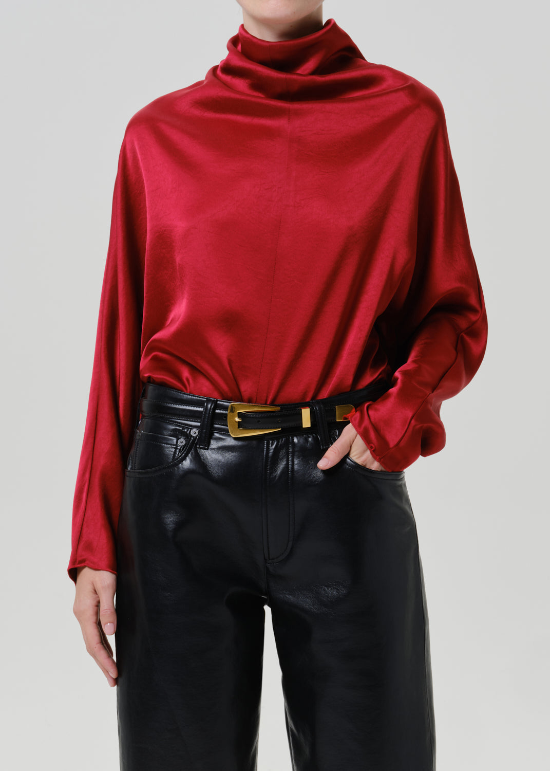 Ilaria Draped Top in Apertivo - front