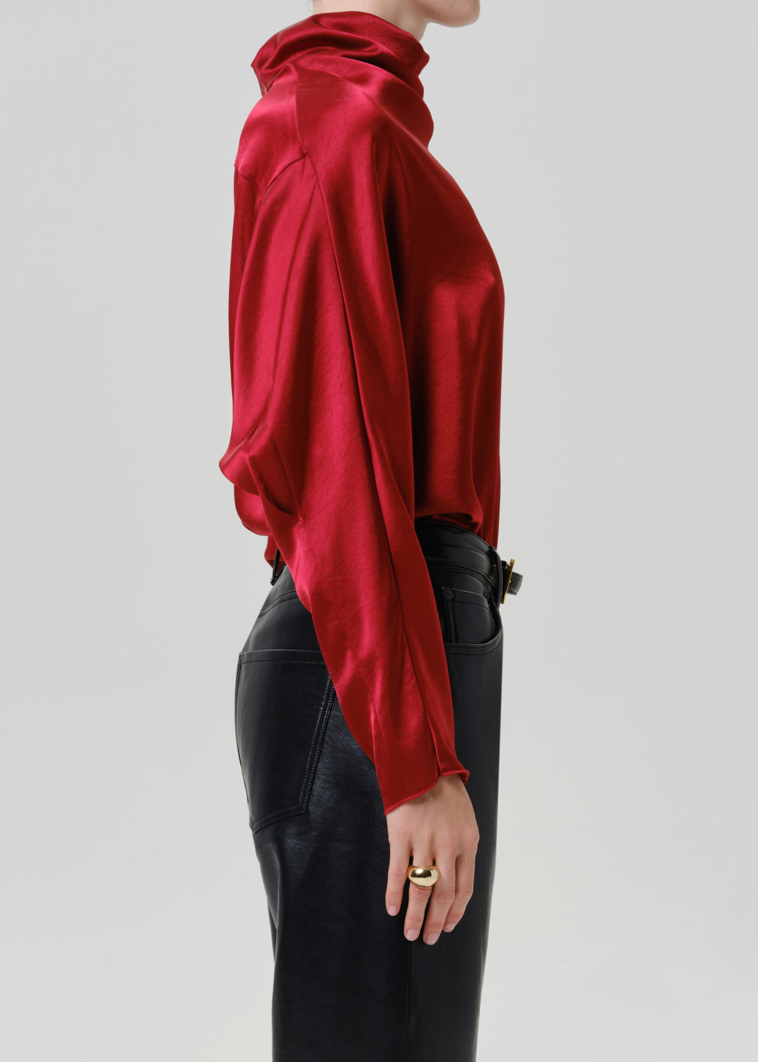 Ilaria Draped Top in Apertivo - side