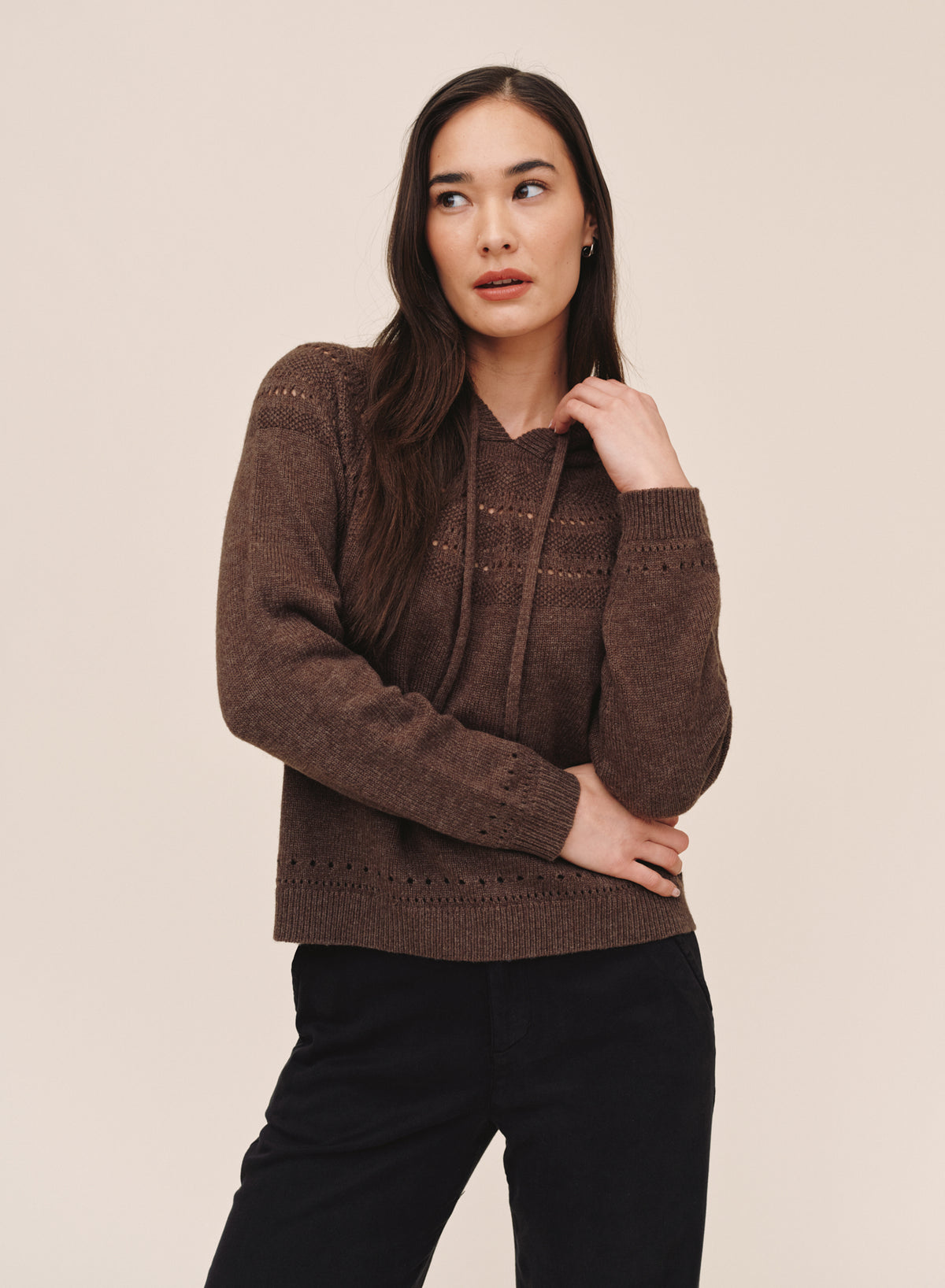 B20258-M27-304 - POINTELLE FAIRISLE HOODIE