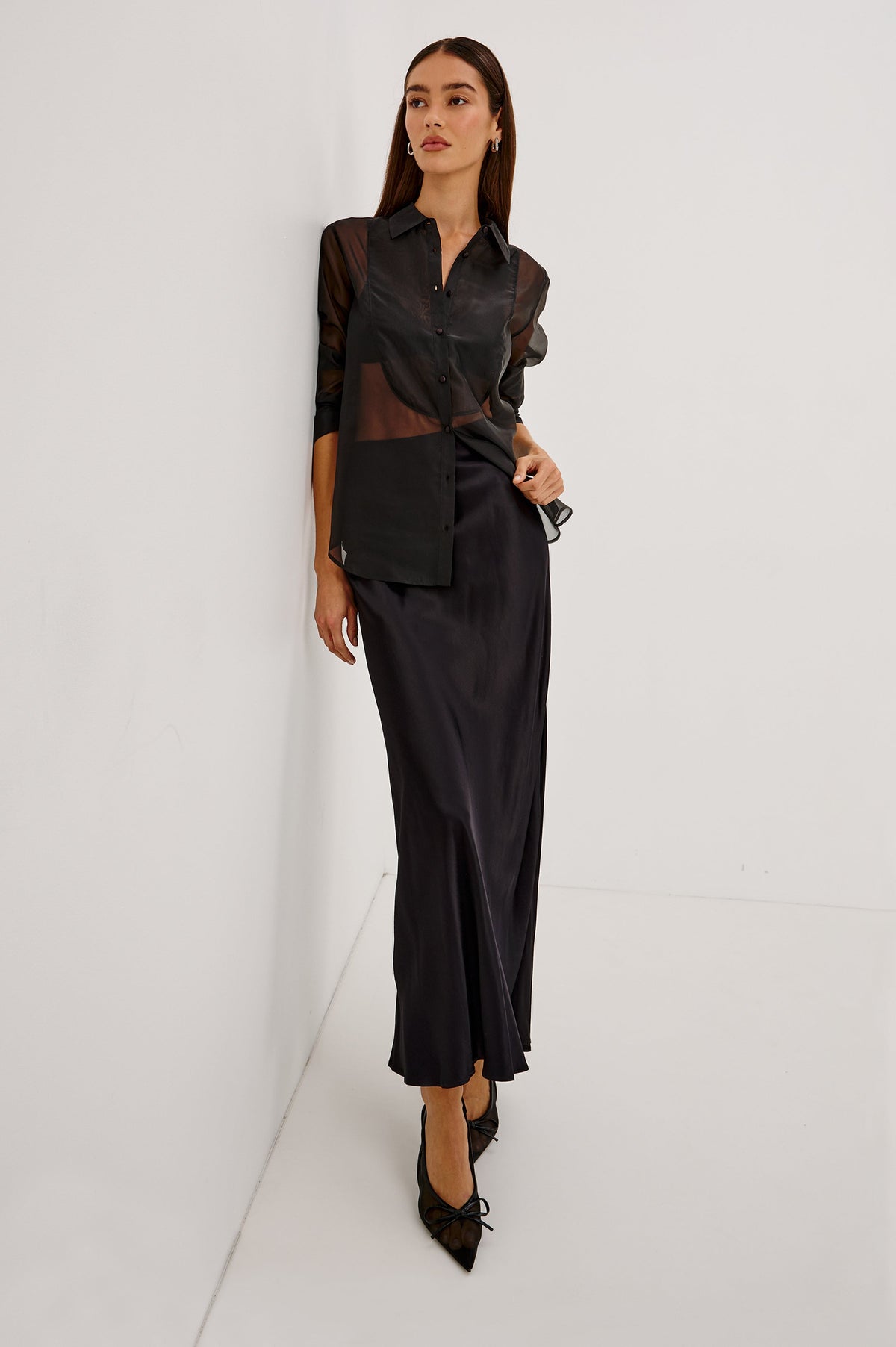 Rails Bretton Shirt in Black Organza