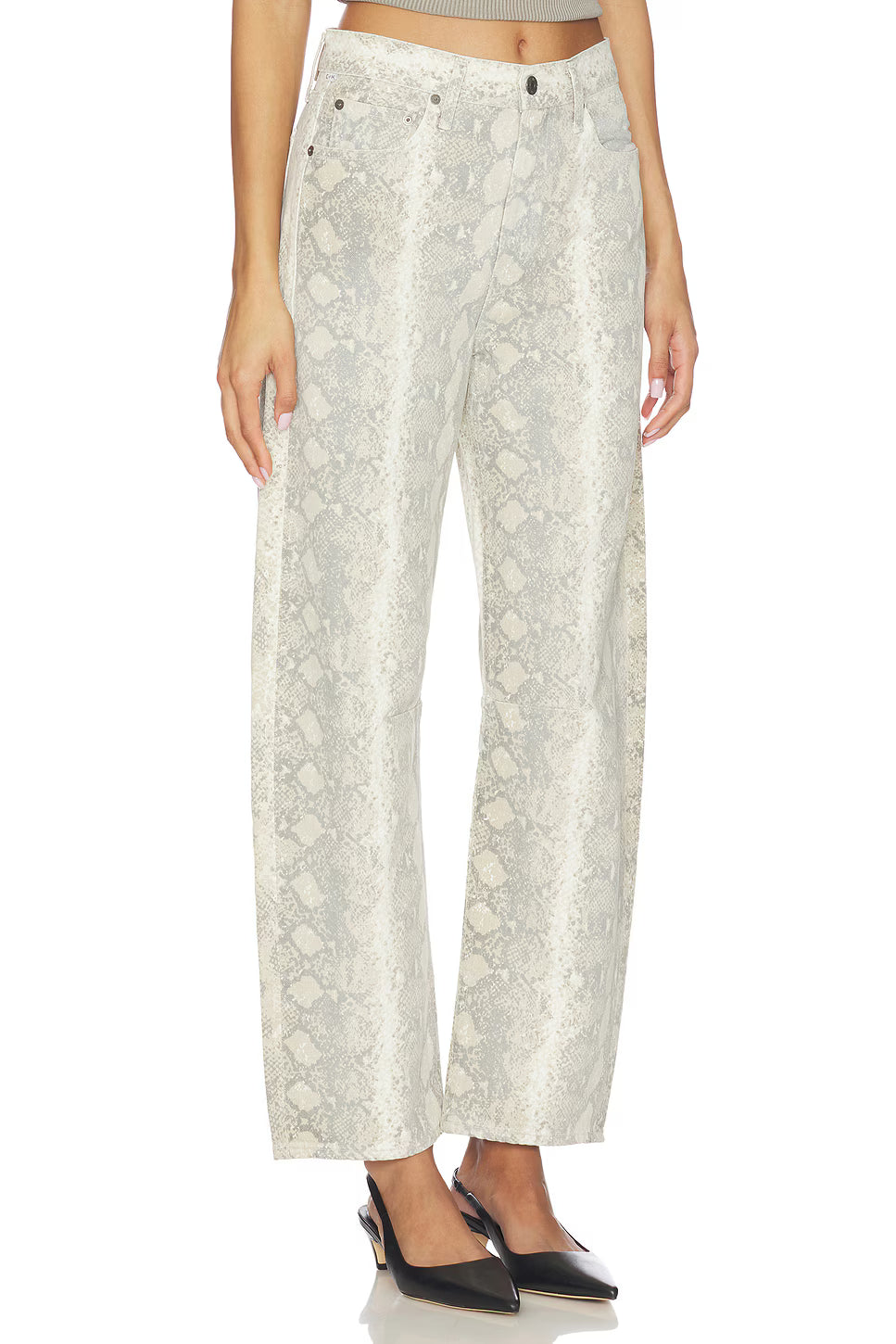 Miro High Waist Relaxed Barrel- Python