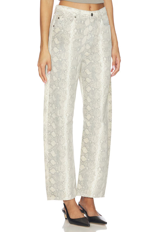 Miro High Waist Relaxed Barrel- Python