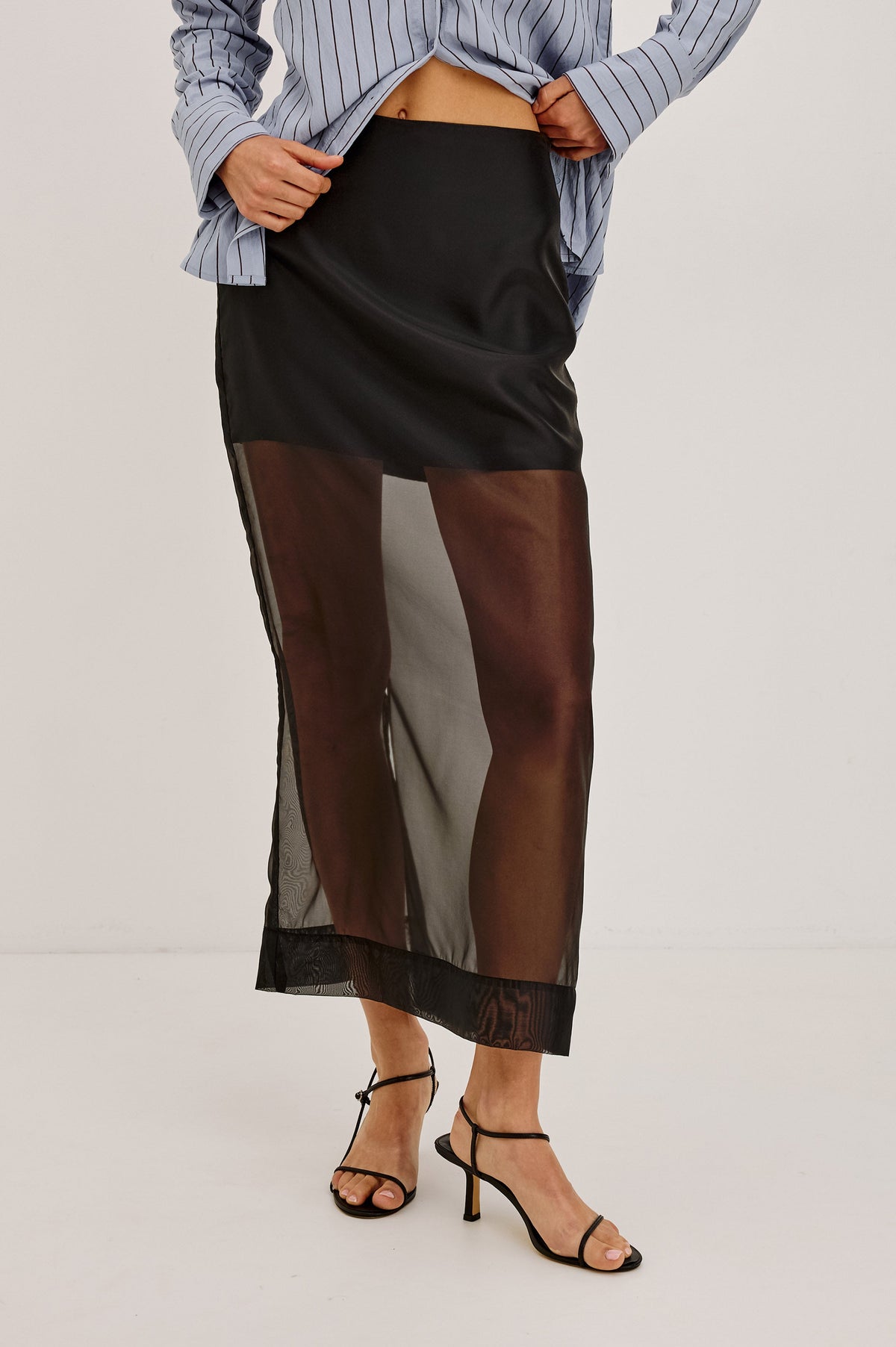 Rails Floran Skirt in Black Organza