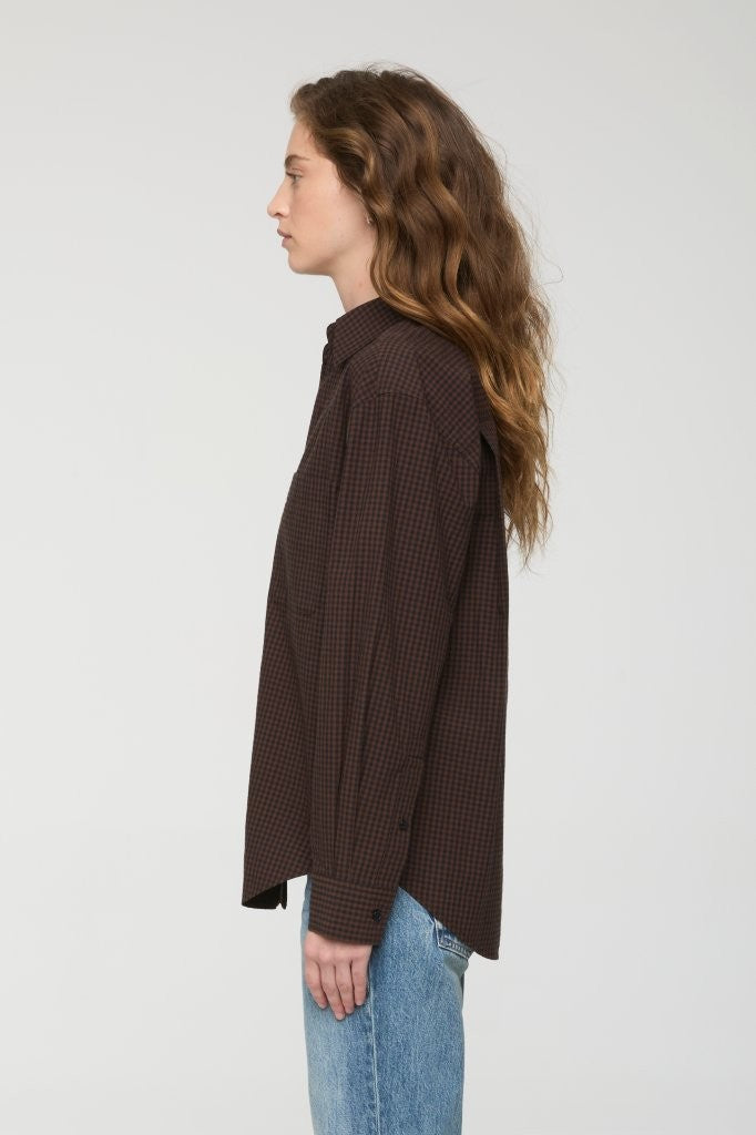 MILA LONG SLEEVE BUTTON DOWN WRAP TOP