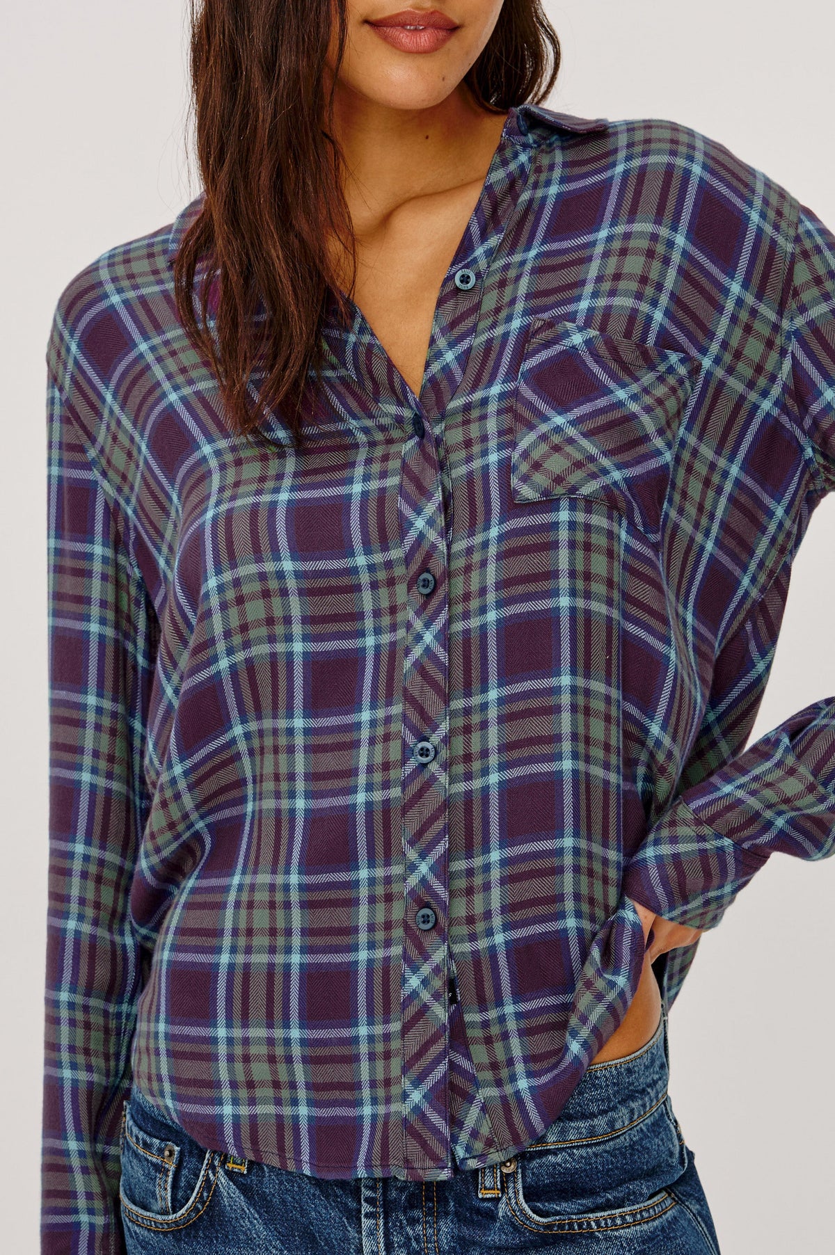 Rails Hunter Shirt in Blackberry Sage Ice