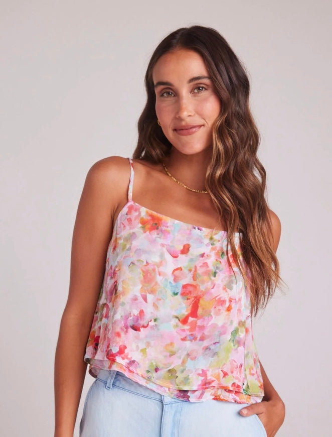 LAYERED BUTTON BACK CAMI