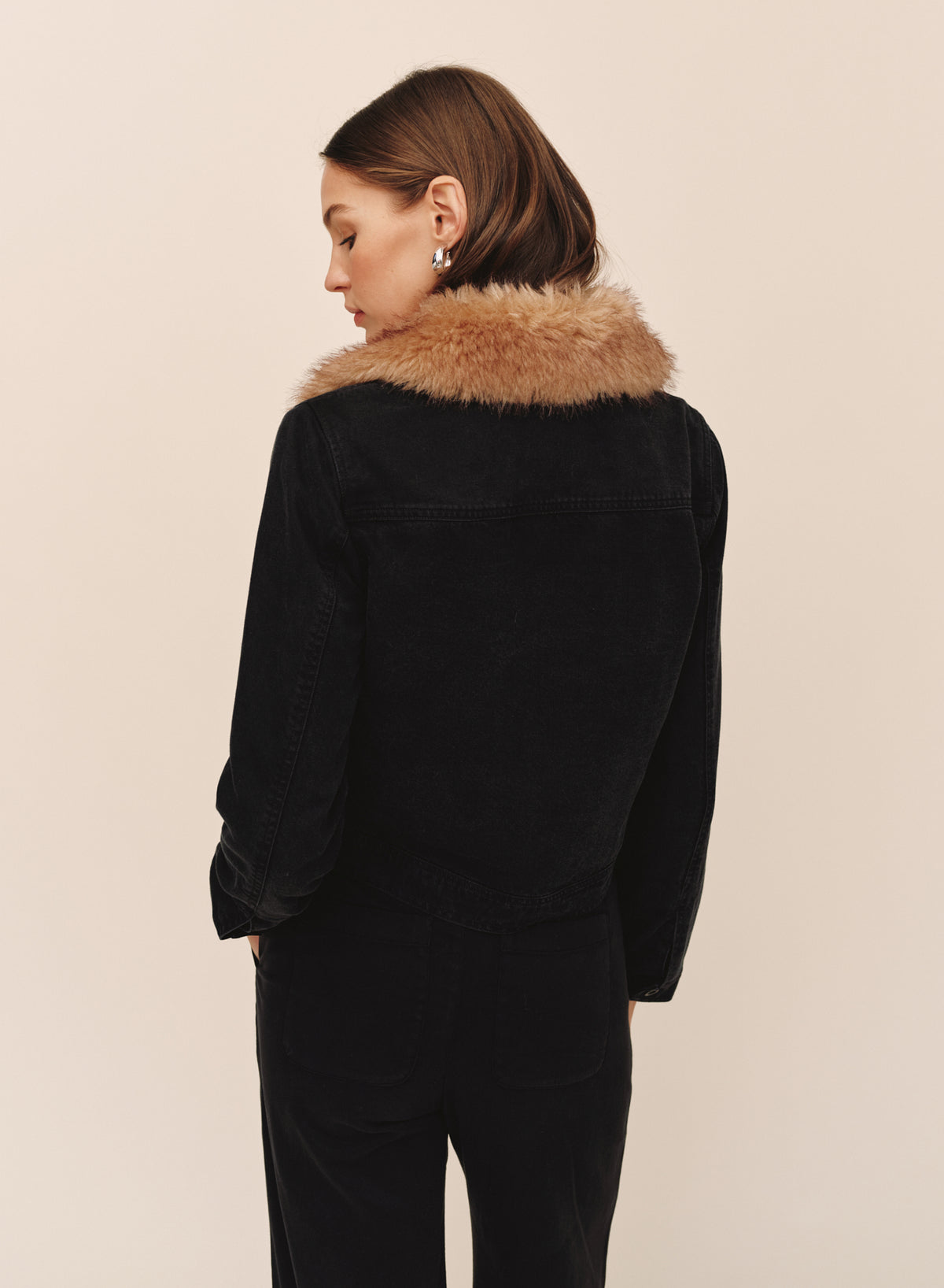 B4094-J26-008 - FUR COLLAR JACKET
