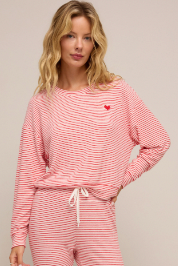 ZS BISOUS STRIPE LS TOP