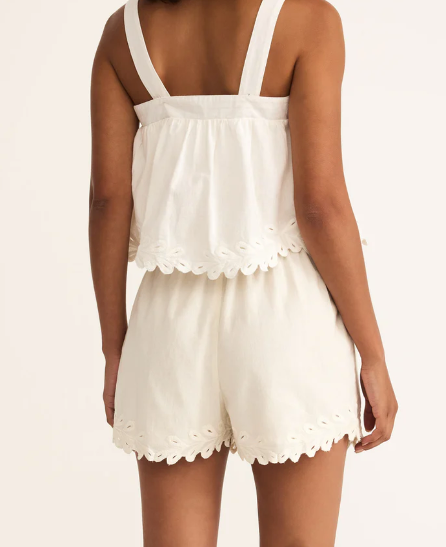 ZS ANNECY EMBROIDERED LINEN TANK