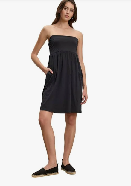 VELVET BANDEAU DREESS