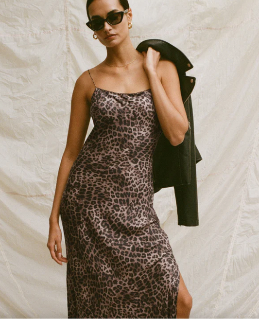ZS CIELO LEOPARD MIDI DRESS