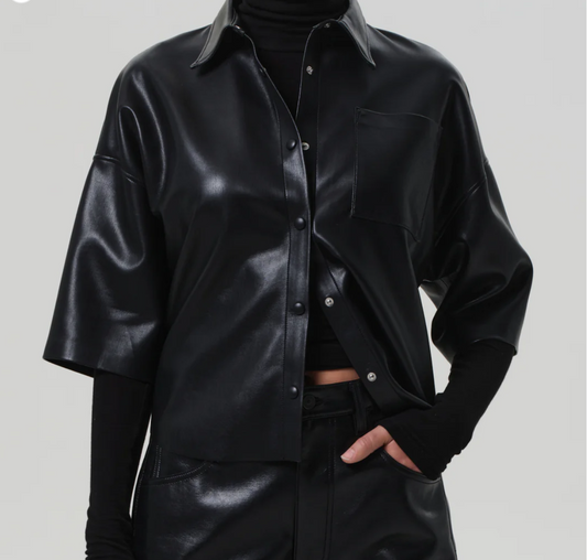 COH FRANCES CROPPED CAPE BUTTTON UP