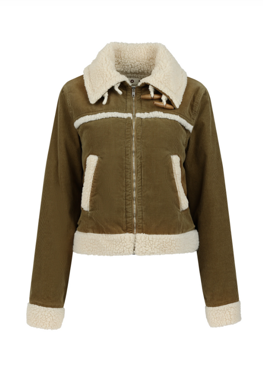 AMO BETTY CORD SHEARLING JACKET