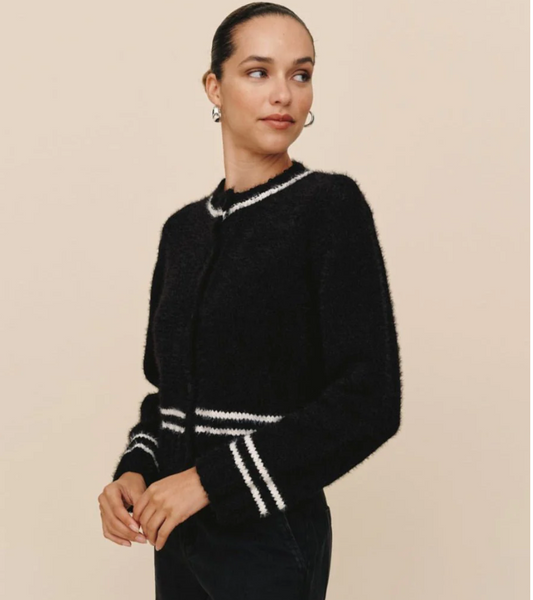 BD CONTRAST STRIPE CARDIGAN