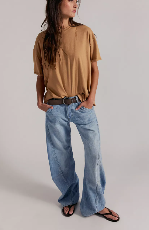 FP Highland Low-Rise Twisted Bowed Jeans