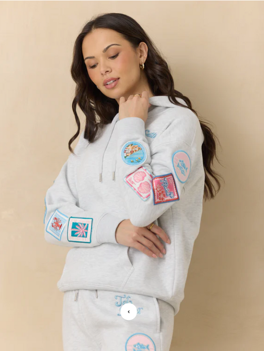 VH Ultra Fleece Hoodie with Patches and "Jet Setter" Embroidery
