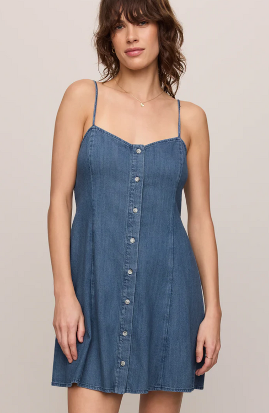 ZS ANGEL EYES DENIM MINI DRESS