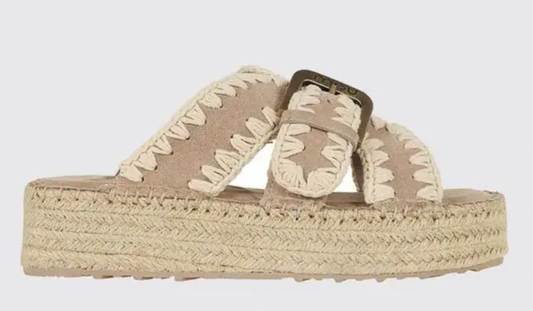 JUTE SANDAL W BUCKLE