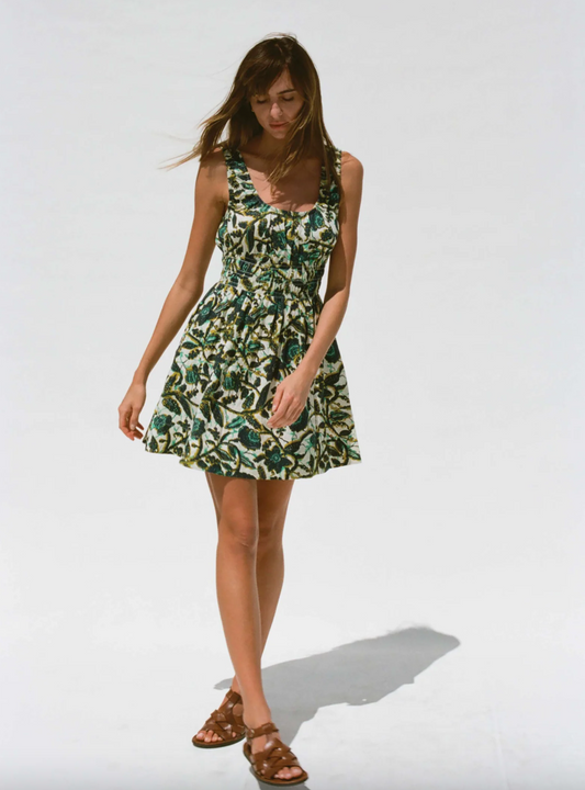 Montecito Linen Mini Dress - Tropics